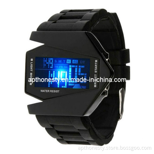 Multifunctional LED Plane Electronic Watch with Alarm Apt-L0853